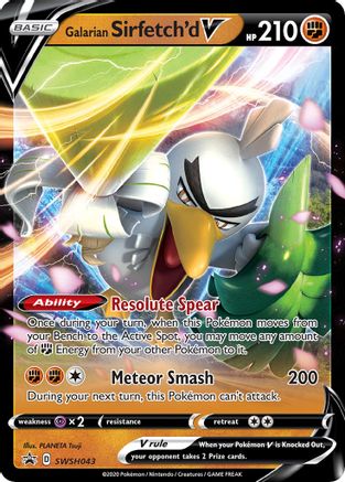 Galarian Sirfetch'd V - SWSH043 (SWSH043) Holofoil - SWSH Sword & Shield Promo Cards