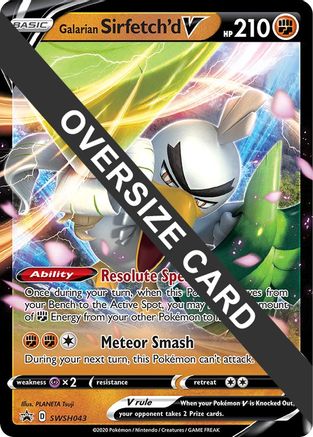 Galarian Sirfetch'd V (SWSH043) (Jumbo Card) [Sword & Shield: Black Star Promos] | Silver Goblin