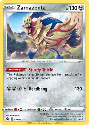 Zamazenta (SWSH034) [Sword & Shield: Black Star Promos] | Silver Goblin