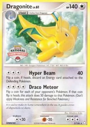 Dragonite (2/146) (National Championship) [Diamond & Pearl: Legends Awakened] | Silver Goblin