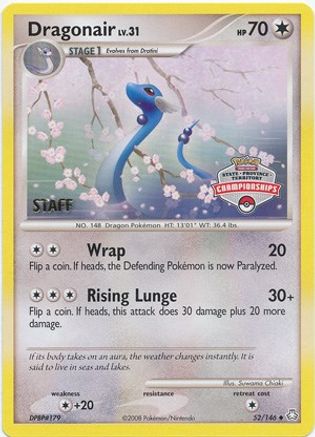 Dragonair (52/146) (State Province Territory Championship Staff) [Diamond & Pearl: Legends Awakened] | Silver Goblin