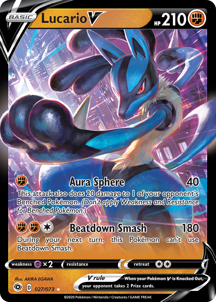 Lucario V (027/073) [Sword & Shield: Champion's Path] | Silver Goblin