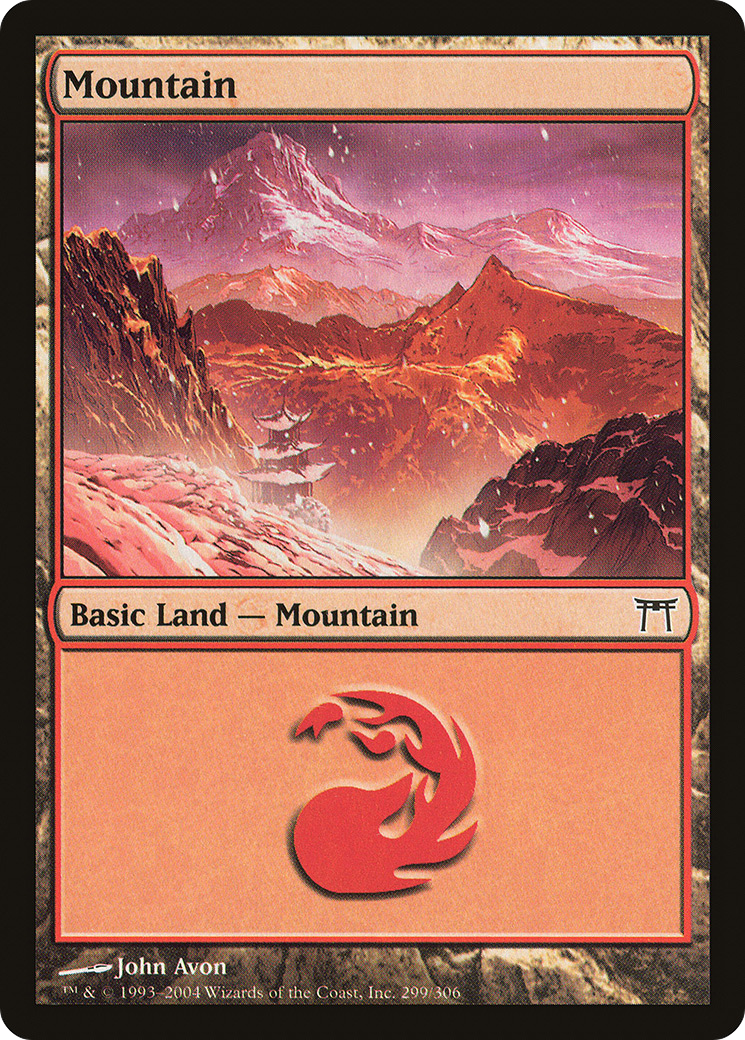 Mountain (299) [Champions of Kamigawa] Foil