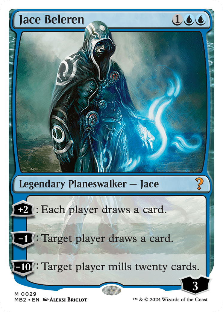 Jace Beleren (White Border) [Mystery Booster 2] | Silver Goblin