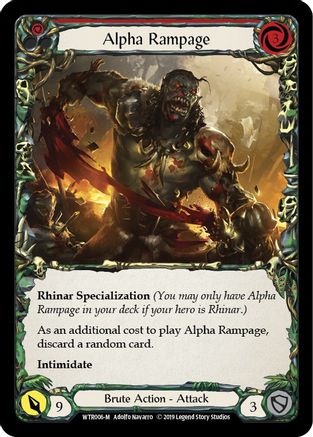 Alpha Rampage [U-WTR006] (Welcome to Rathe Unlimited)  Unlimited Rainbow Foil | Silver Goblin