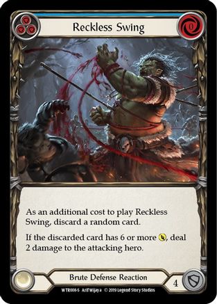 Reckless Swing (WTR008) (Unlimited Edition) Rainbow Foil - Welcome to Rathe