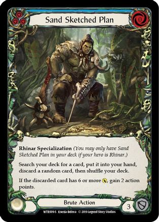 Sand Sketched Plan (WTR009) Unlimited Edition Rainbow Foil - Welcome to Rathe