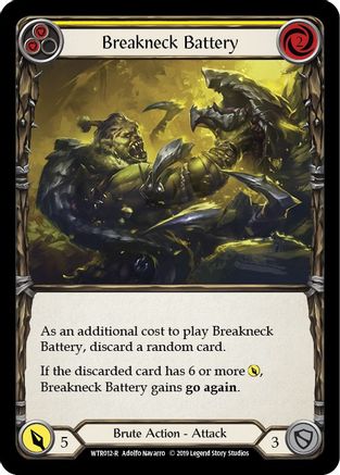 Breakneck Battery (Yellow) (WTR012) Unlimited Edition Rainbow Foil - Welcome to Rathe