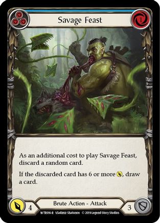 Savage Feast (Blue) [U-WTR016] (Welcome to Rathe Unlimited)  Unlimited Normal | Silver Goblin