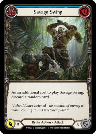 Savage Swing (Blue) (WTR022) Unlimited Edition - Welcome to Rathe