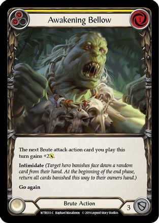 Awakening Bellow (Yellow) (WTR033) Unlimited Edition Rainbow Foil - Welcome to Rathe