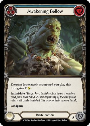 Awakening Bellow (Blue) (WTR034) (1st Edition) Rainbow Foil - Welcome to Rathe