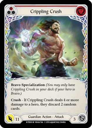 Crippling Crush 1st Edition Rainbow Foil (WTR043) - Welcome to Rathe | Silver Goblin