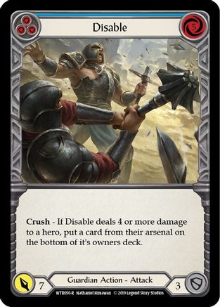 Disable (Blue) (WTR050) (1st Edition) Rainbow Foil - Welcome to Rathe
