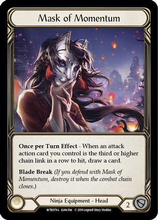 Mask of Momentum (WTR079) (1st Edition) Cold Foil - Welcome to Rathe