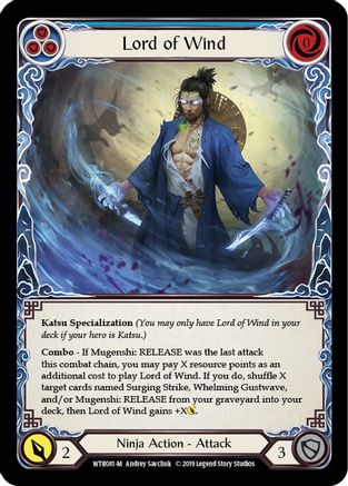 Lord of Wind (WTR081) (1st Edition) Rainbow Foil - Welcome to Rathe