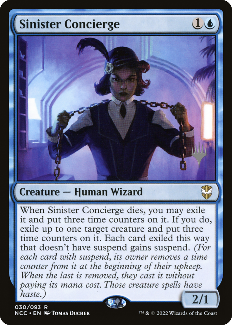 Sinister Concierge (030) Foil - New Capenna Commander Promos