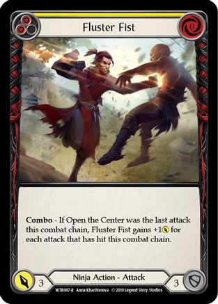 Fluster Fist (Yellow) (WTR087) Unlimited Edition Rainbow Foil - Welcome to Rathe
