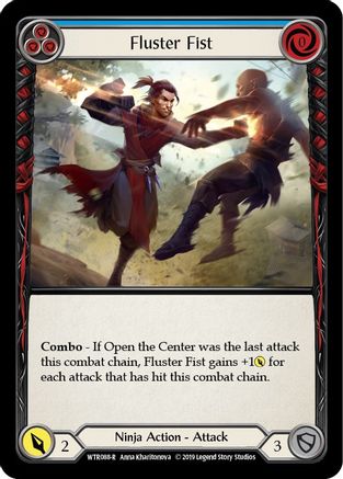 Fluster Fist (Blue) (WTR088) Unlimited Edition Rainbow Foil - Welcome to Rathe