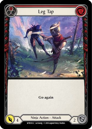 Leg Tap (Red) (WTR101) - Welcome to Rathe Unlimited Edition Rainbow Foil | Silver Goblin