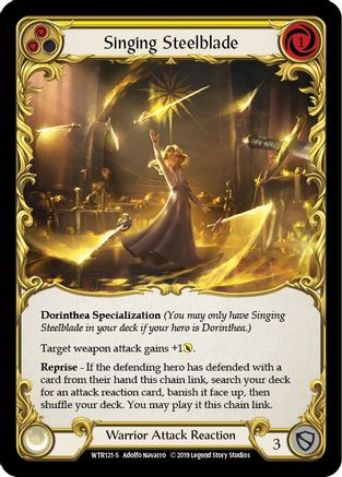 Singing Steelblade (WTR121) (1st Edition) Rainbow Foil - Welcome to Rathe
