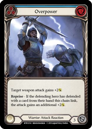 Overpower (Blue) (WTR125) (1st Edition) Rainbow Foil - Welcome to Rathe