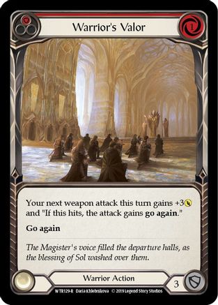 Warrior's Valor (Red) (WTR129) (1st Edition) - Welcome to Rathe
