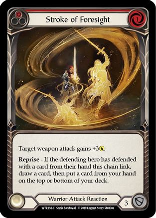 Stroke of Foresight (Red) (WTR138) (1st Edition) Rainbow Foil - Welcome to Rathe
