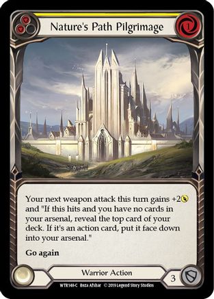 Nature's Path Pilgrimage (Yellow) (WTR148) (1st Edition) Rainbow Foil - Welcome to Rathe