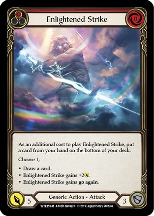 Enlightened Strike (WTR159) - Welcome to Rathe Unlimited Edition Rainbow Foil | Silver Goblin