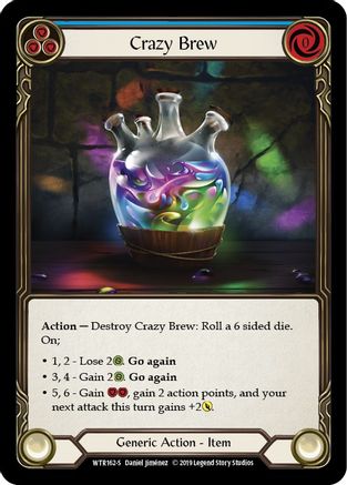 Crazy Brew (WTR162) - Welcome to Rathe Unlimited Edition Rainbow Foil | Silver Goblin