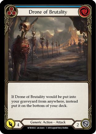 Drone of Brutality (Blue) (WTR166) (Unlimited Edition) Rainbow Foil - Welcome to Rathe