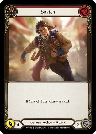 Snatch (Red) (WTR167) (1st Edition) Rainbow Foil - Welcome to Rathe