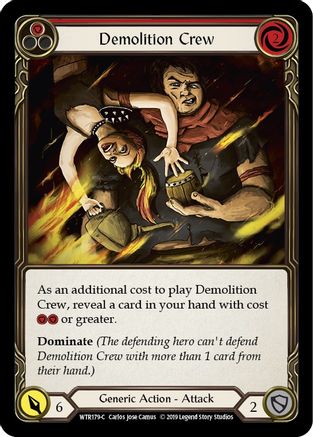 Demolition Crew (Red) (WTR179) (Unlimited Edition) Rainbow Foil - Welcome to Rathe
