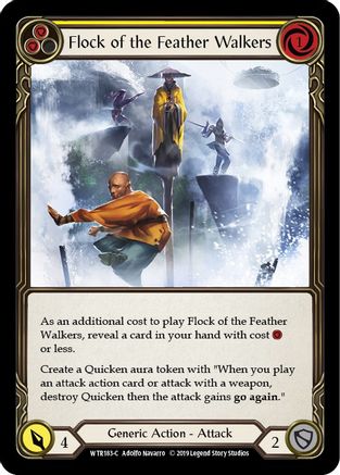 Flock of the Feather Walkers (Yellow) (WTR183) (1st Edition) Rainbow Foil - Welcome to Rathe