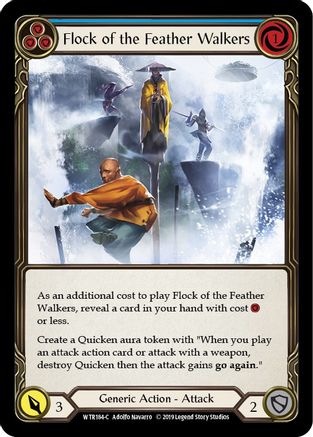 Flock of the Feather Walkers (Blue) (WTR184) 1st Edition Rainbow Foil - Welcome to Rathe