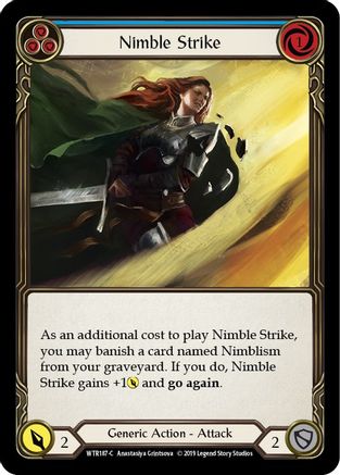 Nimble Strike (Blue) (WTR187) 1st Edition - Welcome to Rathe
