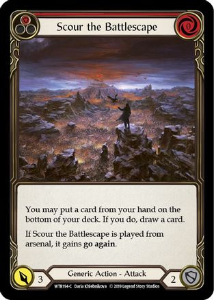 Scour the Battlescape (Red) (WTR194) Unlimited Edition Rainbow Foil - Welcome to Rathe
