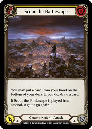 Scour the Battlescape (Yellow) 1st Edition  (WTR195) - Welcome to Rathe | Silver Goblin