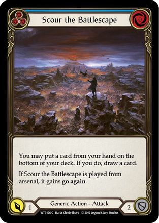 Scour the Battlescape (Blue) (WTR196) (Unlimited Edition) Rainbow Foil - Welcome to Rathe
