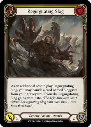 Regurgitating Slog (Yellow) (WTR198) (Unlimited Edition) Rainbow Foil - Welcome to Rathe