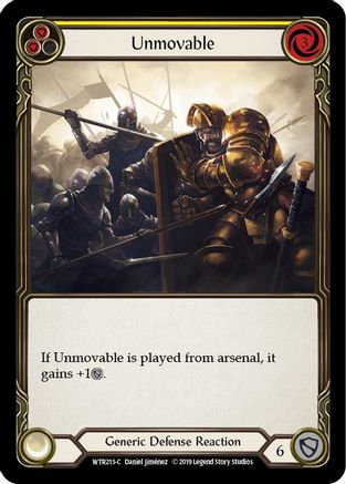 Unmovable (Yellow) (WTR213) (Unlimited Edition) - Welcome to Rathe