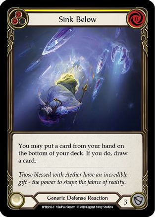 Sink Below (Yellow) Unlimited Edition Rainbow Foil (WTR216) - Welcome to Rathe