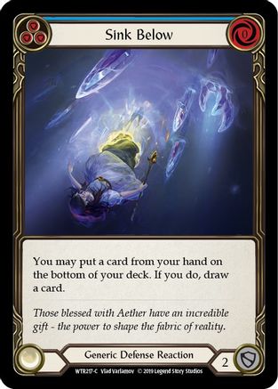 Sink Below (Blue) (WTR217) (Unlimited Edition) Rainbow Foil - Welcome to Rathe
