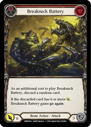 Breakneck Battery (Red) 1st Edition  (RNR008) - Hero Deck: Rhinar