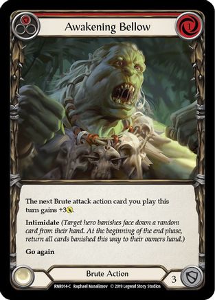 Awakening Bellow (Red) (RNR014) 1st Edition  - Hero Deck: Rhinar
