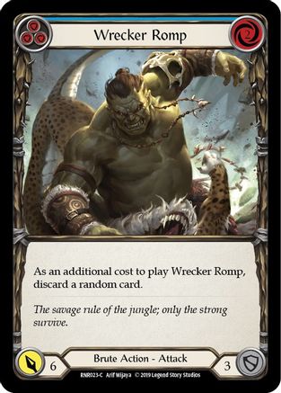 Wrecker Romp (Blue) 1st Edition  (RNR023) - Hero Deck: Rhinar | Silver Goblin