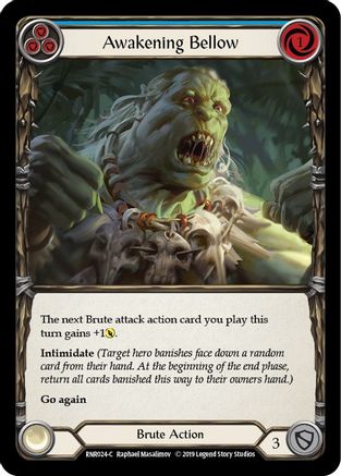Awakening Bellow (Blue) (RNR024) 1st Edition  - Hero Deck: Rhinar