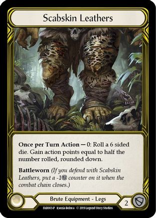 Scabskin Leathers (Golden) - FAB003 (FAB003) - Flesh and Blood: Promo Cards