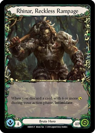 Rhinar, Reckless Rampage (HER001) (1st Edition) Cold Foil - FaB Promos